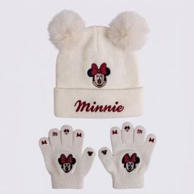 Kit Gorro e Luva Infantil Menina em Tricot Disney - MINNIE MOUSE U