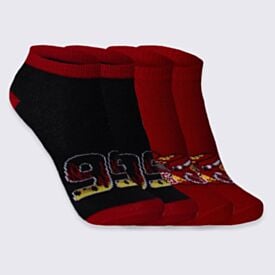 Kit Meia Infantil Com 2 Pares Cano Curto Carros Disney