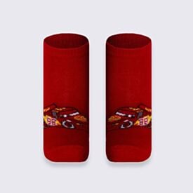 Kit Meia Infantil Com 2 Pares Cano Curto Carros Disney