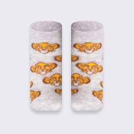 Kit Meia Infantil Com 2 Pares Cano Curto Simba Disney
