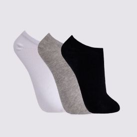 Kit Meia Masculina com 3 Pares Cano Invisível Risk