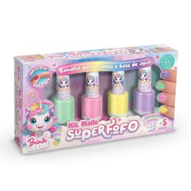 Kit Infantil de Esmaltes Nails Super Fofo Brink Model