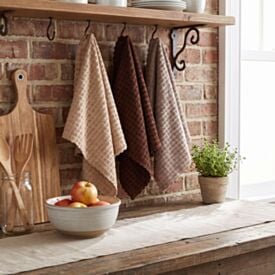 Kit Panos Multiuso Pratik 3 Peças Havan Casa - Tons De Marrom