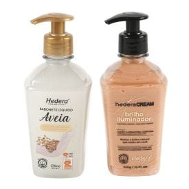 Kit Sabonete Líquido Aveia E Loção Iluminadora Hedera - Feminino