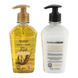 Kit Sabonete Líquido E Loção Hidratante Hedera - Óleo Argan e Amêndoas