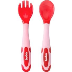 Kit Talheres Termossensíveis Buba - Rosa