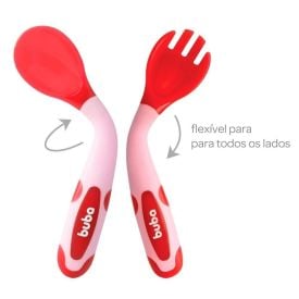 Kit Talheres Termossensíveis Buba - Rosa