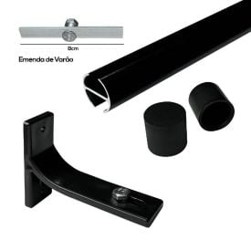 Kit Trilho Deslizante Inove 2,50 m Havan Casa - Preto Fosco