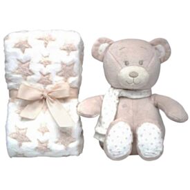Kit Ursinho com Mantinha Soninho Buba - Bege