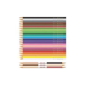 Lápis de Cor Ecolápis 24 Cores e 3 Lápis Caras e Cores Faber Castell - 27 Unidades