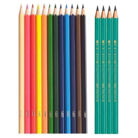 Lápis de Cor Evolution 12 Cores e 4 Lápis Preto Bic - 902545