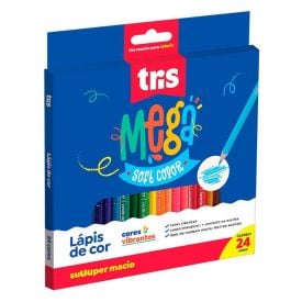 Lápis de Cor Megasoft 24 Cores Tris - 678252
