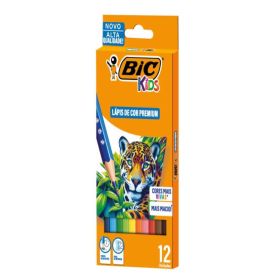 Lápis de Cor Premium Kids 12 Cores Bic - 524157
