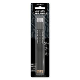 Lápis Grafite 3B Carbon Line com Borracha Leo&Leo - 3 Unidades