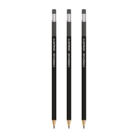 Lápis Grafite 3B Carbon Line com Borracha Leo&Leo - 3 Unidades