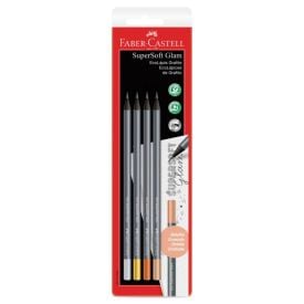 Lápis Grafite Supersoft Glam Faber Castell - 4 Unidades