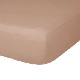 Lençol Avulso King Com Elástico Malha Slim Solecasa 1 Peça - Bege