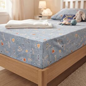 Lençol Avulso Solteiro Microfibra Havan Kids 1 Pç - Pets Azul