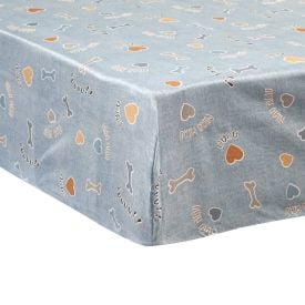 Lençol Avulso Solteiro Microfibra Havan Kids 1 Pç - Pets Azul