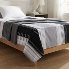 Lençol Avulso Solteiro Sem Elástico Buona Fortuna 1 Pç - Gael Preto