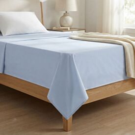 Lençol Avulso Solteiro Sem Elástico Buona Fortuna 1 Pç - Azul Liso Novo