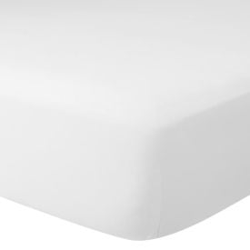 Lençol de Casal Percal Liso 100% Algodão Buona Fortuna - Branco Liso