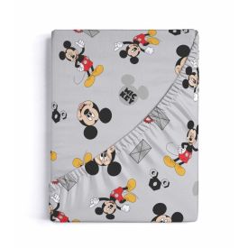 Lençol Infantil Solteiro com Elástico Disney by Hedrons - Mickey Work Rotativo