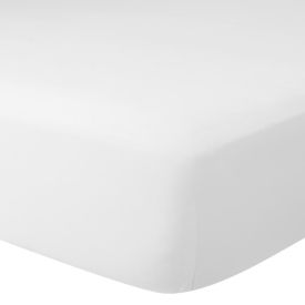 Lençol Solteiro com Elástico 100% Algodão Buona Fortuna - Branco Liso