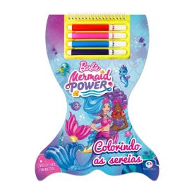 Livro Barbie Colorindo As Sereias Ciranda Cultural - Com Canetinhas