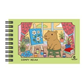 Livro Comfy Relax Capivara Capa Dura Culturama - Para Colorir