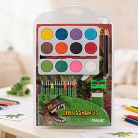 Livro Dinossauros com Aquarela - Magic Kids