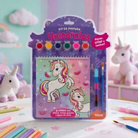 Livro Kit de Pintura Unicórnios Criar e Sonhar - Magic Kids