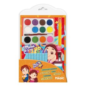 Livro Maria Clara e Jp Minikit Livro com Aquarela - Magic Kids