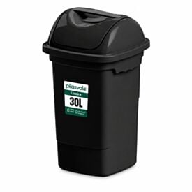 Lixeira Basculante Plasvale 30 Litros - Preto