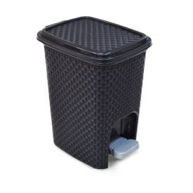 Lixeira Com Pedal Rattan Arqplast 7 Litros - Preta