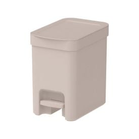 Lixeira Com Pedal Trium Ou 6 Litros - Bege