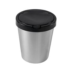Lixeira com Tampa em Plástico Label Arqplast 10 Litros - Metalizada