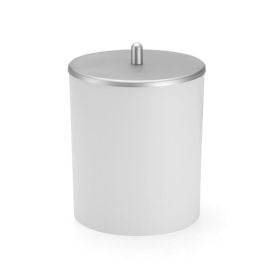 Lixeira Multiuso Cromo Fosco Conceito 5 Litros Arthi - Branco