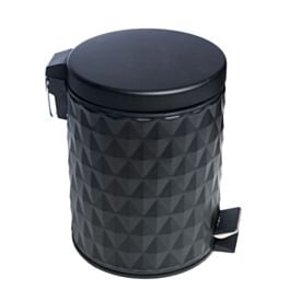 Lixeira Redonda com Pedal Diamond 3L Lyor - PRETO