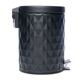 Lixeira Redonda com Pedal Diamond 3L Lyor - PRETO