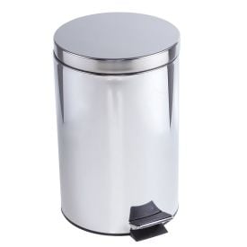 Lixeira Solecasa Com Pedal E Balde 12 Litros - Inox