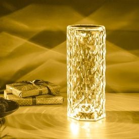 Luminária de Mesa Led Taschibra Crystal Rgb com Controle Remoto