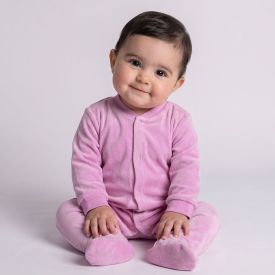 Macacão Bebê Menina Em Plush Com Pé Reversível Yoyo Baby