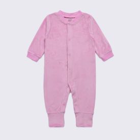 Macacão Bebê Menina Em Plush Com Pé Reversível Yoyo Baby