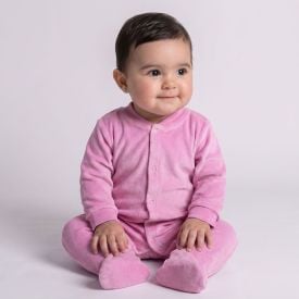 Macacão Bebê Menina Em Plush Com Pé Reversível Yoyo Baby