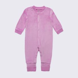 Macacão Bebê Menina Em Plush Com Pé Reversível Yoyo Baby