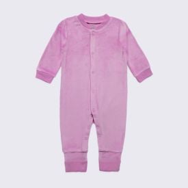 Macacão Bebê Menina Em Plush Com Pé Reversível Yoyo Baby