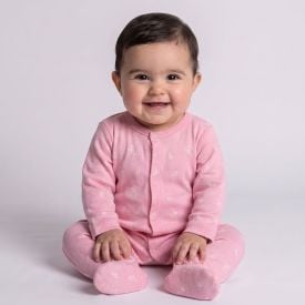 Macacão Bebê Menina Longo Com Pé Reversível Yoyo Baby