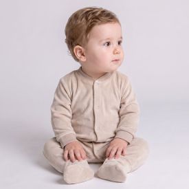 Macacão Bebê Menino Em Plush Com Pé Reversível Yoyo Baby
