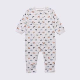 Macacão Bebê Menino Em Plush Com Pé Reversível Yoyo Baby